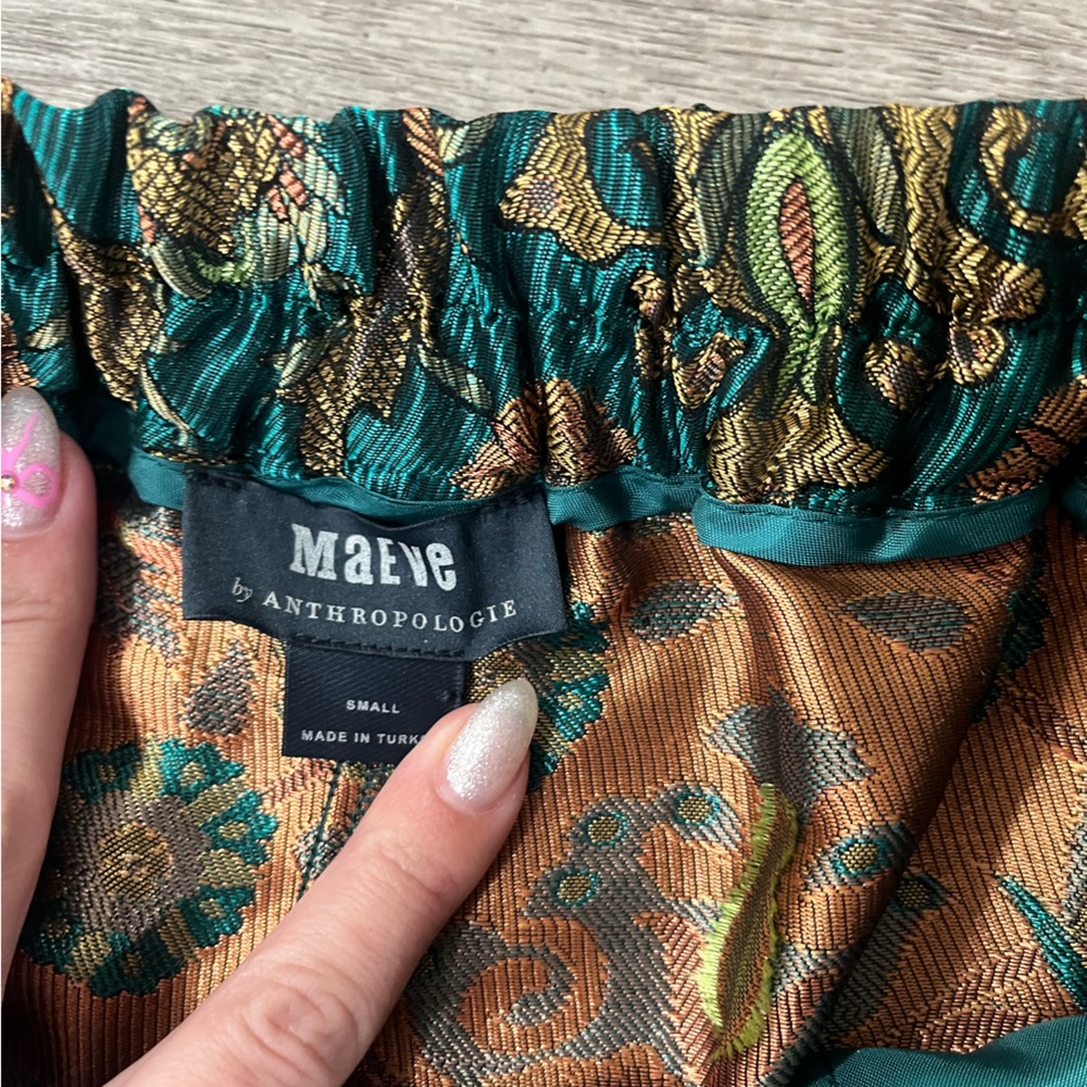 MAEVE BY ANTHROPOLOGIE Melyssa Brocade Jacquard Trousers - Picture 5 of 7